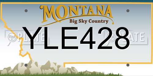 YLE428 Montana License Plate