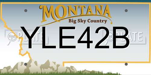 YLE42B Montana License Plate