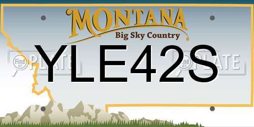 YLE42S Montana License Plate
