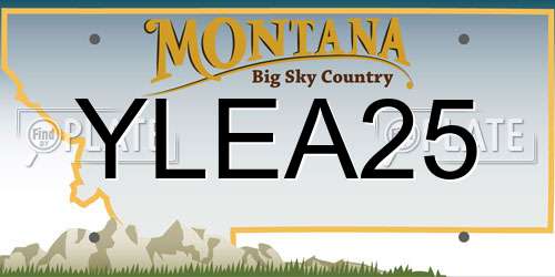 YLEA25 Montana License Plate