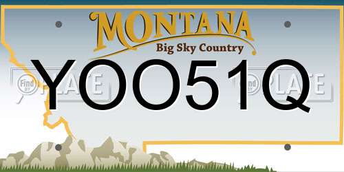 YOO51Q Montana License Plate