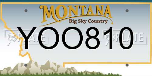 YOO810 Montana License Plate