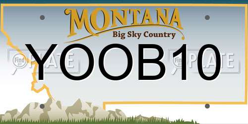 YOOB10 Montana License Plate