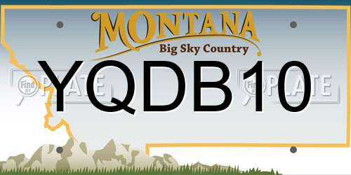 YQDB10 Montana License Plate