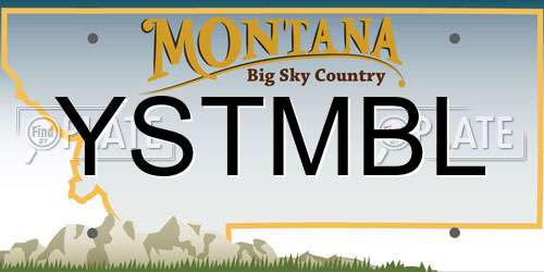 YSTMBL Montana License Plate