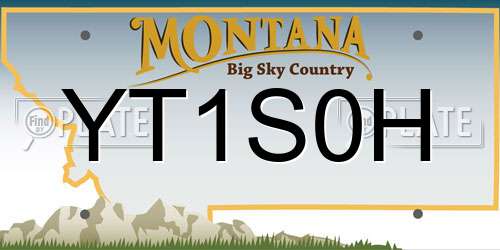 YT1S0H Montana License Plate