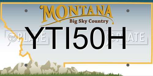 YTI50H Montana License Plate
