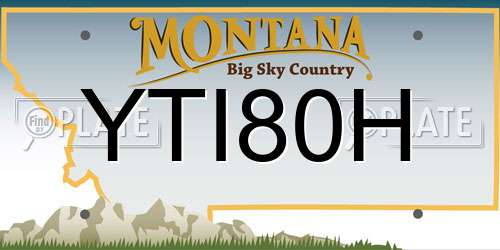YTI80H Montana License Plate