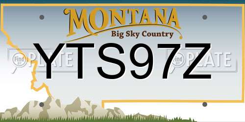 YTS97Z Montana License Plate