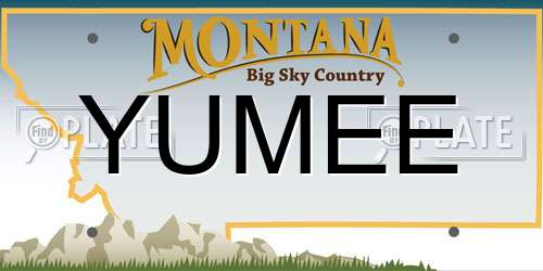 YUMEE Montana License Plate