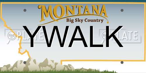 YWALK Montana License Plate
