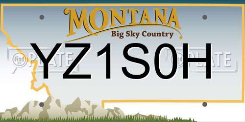 YZ1S0H Montana License Plate