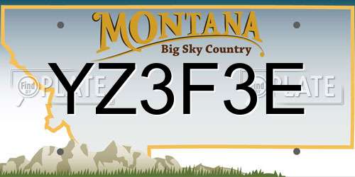 YZ3F3E Montana License Plate