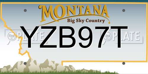 YZB97T Montana License Plate