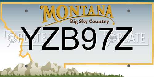 YZB97Z Montana License Plate