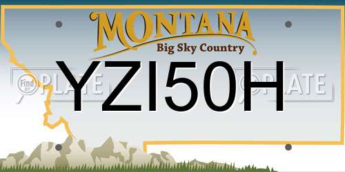 YZI50H Montana License Plate