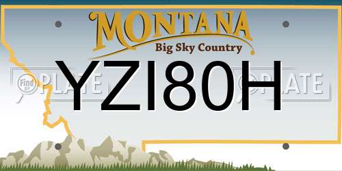 YZI80H Montana License Plate