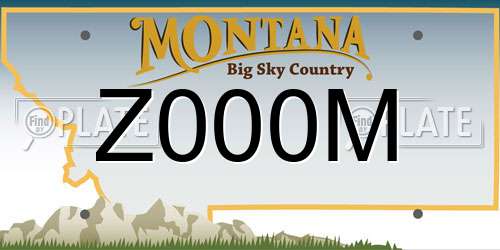 Z000M Montana License Plate