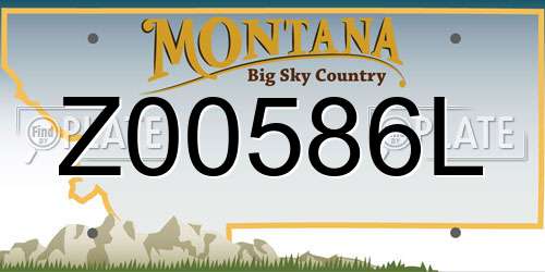 Z00586L Montana License Plate