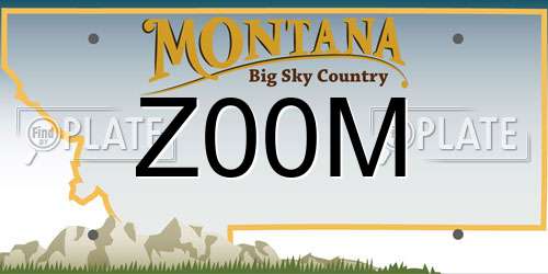 Z00M Montana License Plate