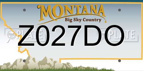 Z027DO Montana License Plate