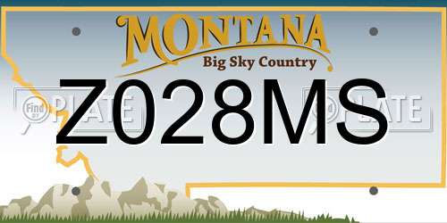 Z028MS Montana License Plate