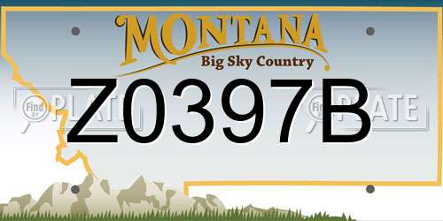 Z0397B Montana License Plate