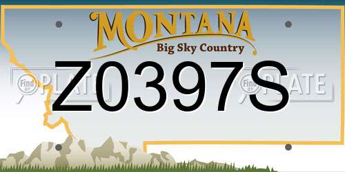 Z0397S Montana License Plate
