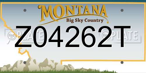 Z04262T Montana License Plate