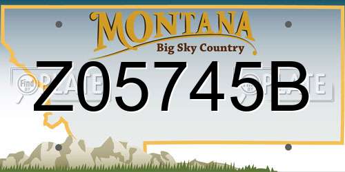 Z05745B Montana License Plate