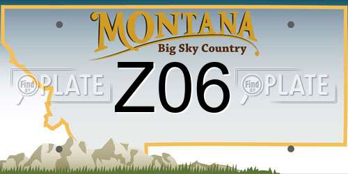 Z06 Montana License Plate
