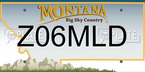Z06MLD Montana License Plate