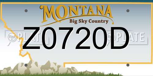 Z0720D Montana License Plate