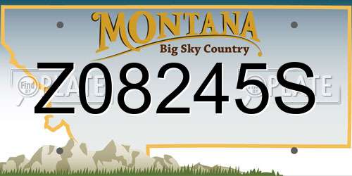 Z08245S Montana License Plate