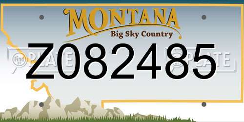 Z082485 Montana License Plate