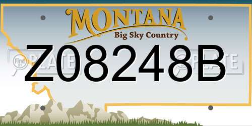 Z08248B Montana License Plate