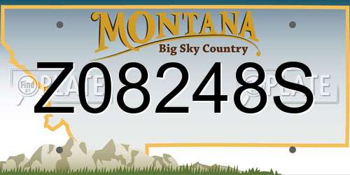 Z08248S Montana License Plate