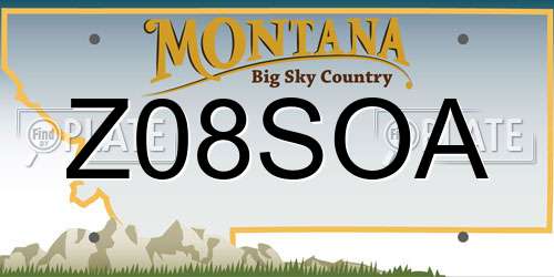 Z08SOA Montana License Plate
