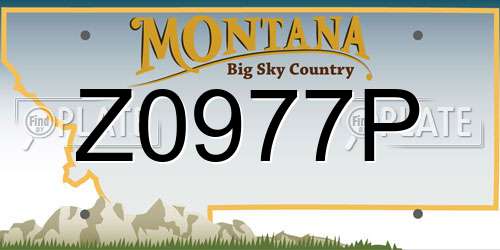 Z0977P Montana License Plate