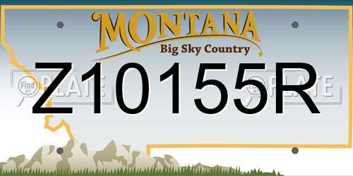 Z10155R Montana License Plate
