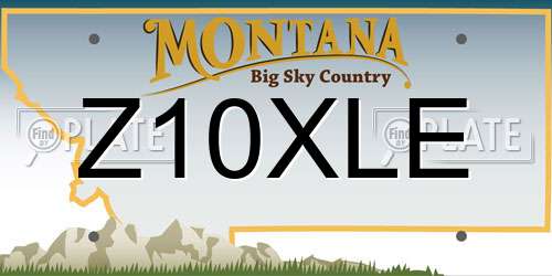 Z10XLE Montana License Plate
