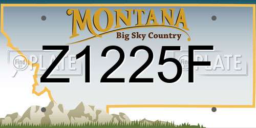 Z1225F Montana License Plate