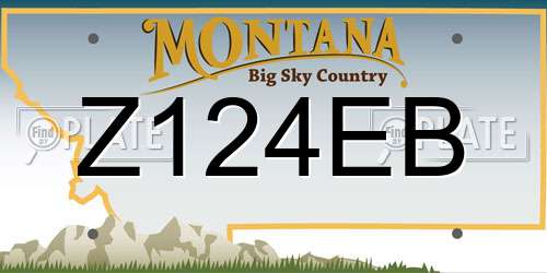 Z124EB Montana License Plate