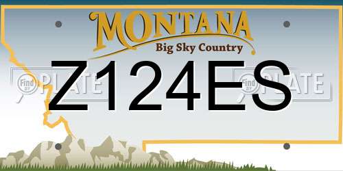 Z124ES Montana License Plate