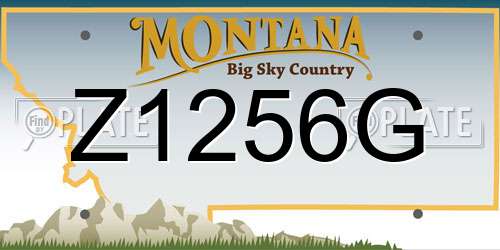 Z1256G Montana License Plate