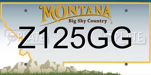 Z125GG Montana License Plate