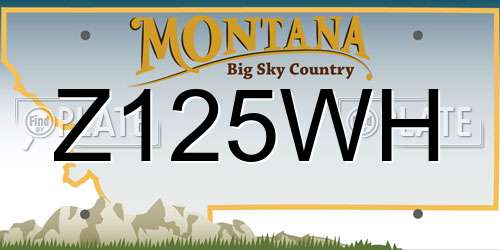 Z125WH Montana License Plate