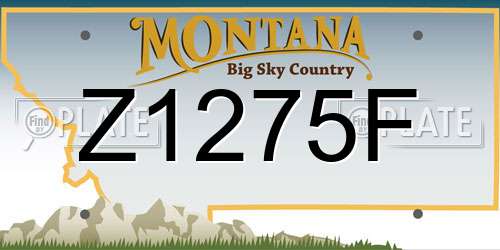 Z1275F Montana License Plate