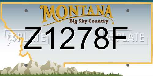 Z1278F Montana License Plate