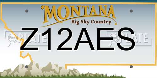 Z12AES Montana License Plate